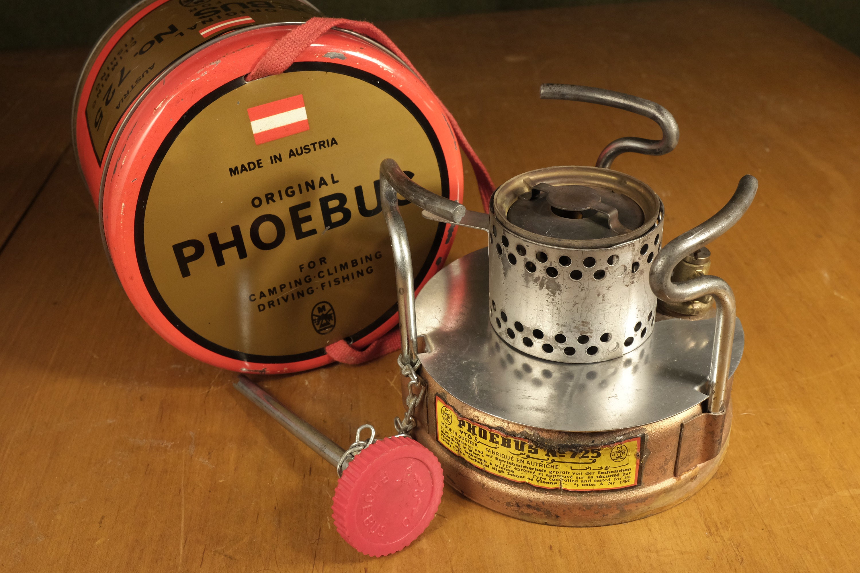 Vintage Phoebus 725 Compact Camping Stove, Clean and Working, Made