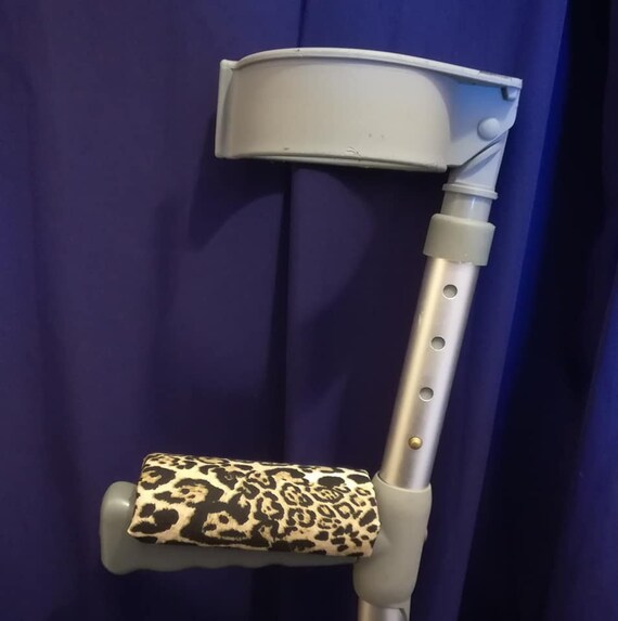 GREY LEOPARD Padded Crutch Handle Covers Adult/child Sizes Etsy