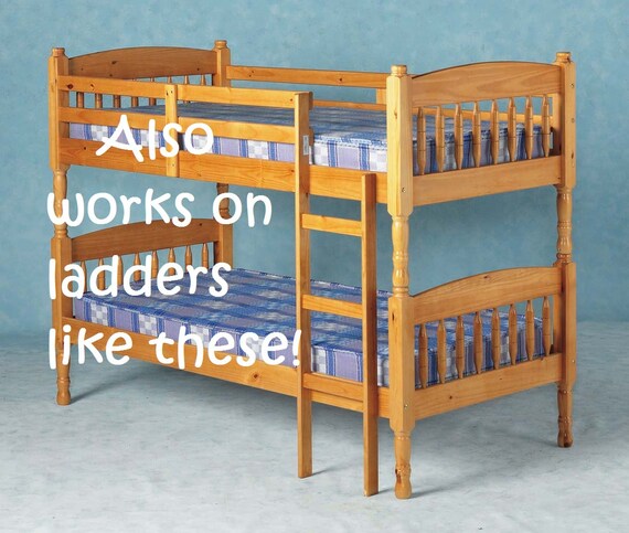 YELLOW Padded BunkBed Ladder Rung Covers*No-Tool Install* Safe, Non Slip