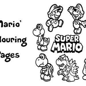 Super Mario: Coloring Book For Adults, 30 Super Mario, Princes, Luigi,  Donkey Kong, Yoshi Coloring Pages, For Teens, Super Mario Characters