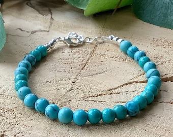 turquoise bracelet, tiny bead bracelet, bead bracelet, summer gift, dainty bracelet, summer minimalist bracelet