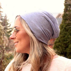 Zomer uniseks lichtgewicht slouchy beanie: zachte slouchy hoed van polyester microvezel, chemovriendelijke muts, populaire trendy slouchy uniseks hoed