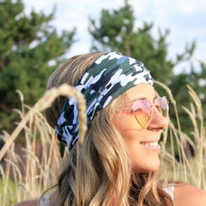 Neck gaiter, Yoga headband, tubular headband, army headband, stretchy Headband, Running Headband, scrunch fitness headband
