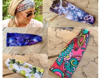 Buy 2 get 3, Yoga headband, Boho Paisley Yoga Headband, popular headband, Wide Spandex Workout Headband