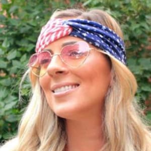 Amerikanische Flagge Haarband: Flagge in rot, blau, grün und rot