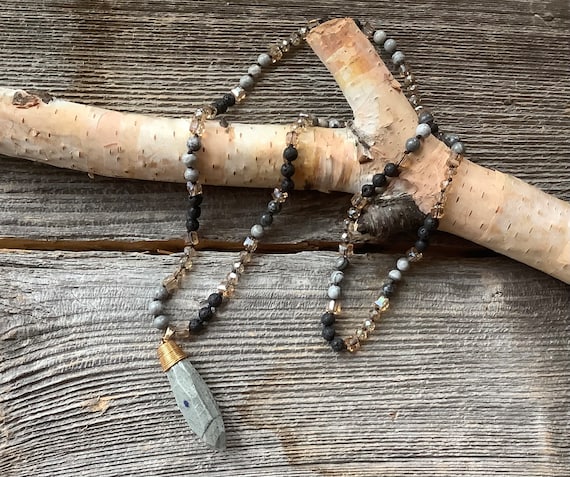 necklace, Mala necklace, energy chakra necklace, women’s stone pendant necklace, popular necklace