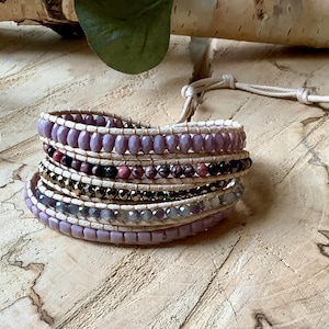 wrap bracelet, vegan leather wrap Bracelet, gemstone chakra bracelet, beaded Bracelet, popular best selling bracelet