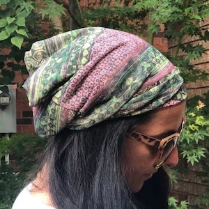 Cute Beanie Hat, Women's hat, fall hat, slouchy hat, multifunctional beanie hat, Slouchy beanie Hat Women, messy bun hat,  Chemo Beanie