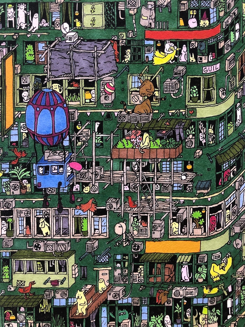 Corner House HK / Giclee Print Etsy