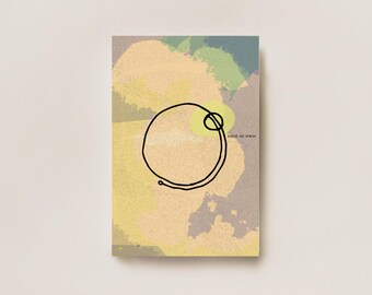 Onward and Upward 4x6 Postcard | Phases | Moon Art | Inspiring Gift | Art Print | Wall Decor | Thoughtful Spiritual Positive Colorful Fun