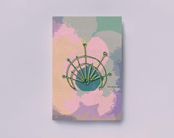 Lunar Navigation 4x6 Postcard | Phases | Moon Art | Inspiring Gift | Art Print | Wall Decor | Thoughtful Spiritual Positive Colorful Fun