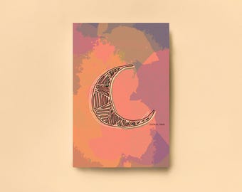 Essential Phase 4x6 Postcard | Phases | Moon Art | Inspiring Gift | Art Print | Wall Decor | Thoughtful Spiritual Positive Colorful Fun