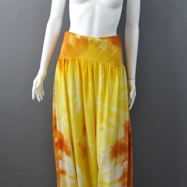 Vintage Hammer Pants, Tie Dye Harem Trousers, 90s Acid Rave Hippy, Size Small to Medium