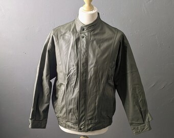 Veste aviateur en cuir pour homme par Dannimac, coupe ample surdimensionnée, taille moyenne