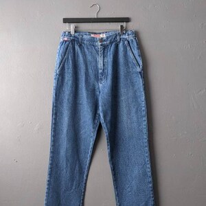 Mens 80s Stone Wash Jeans Vintage Stonewash Denim 34 Waist Size