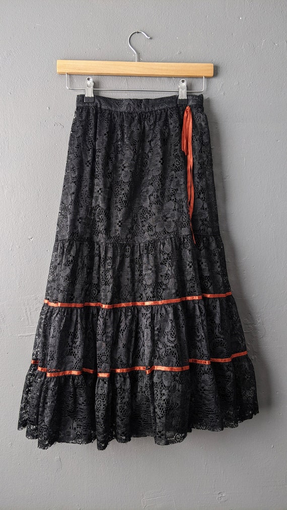 Tiered lace cheap skirt vintage