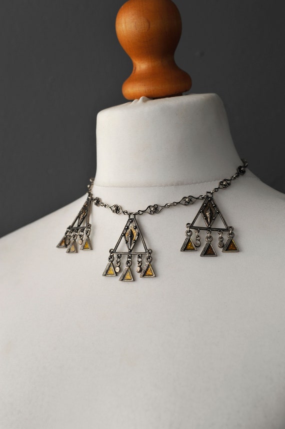 Collier Ancien Années 1940/50 Signé DLH Déposé - Vintage, Occasion, Bijou Rétro