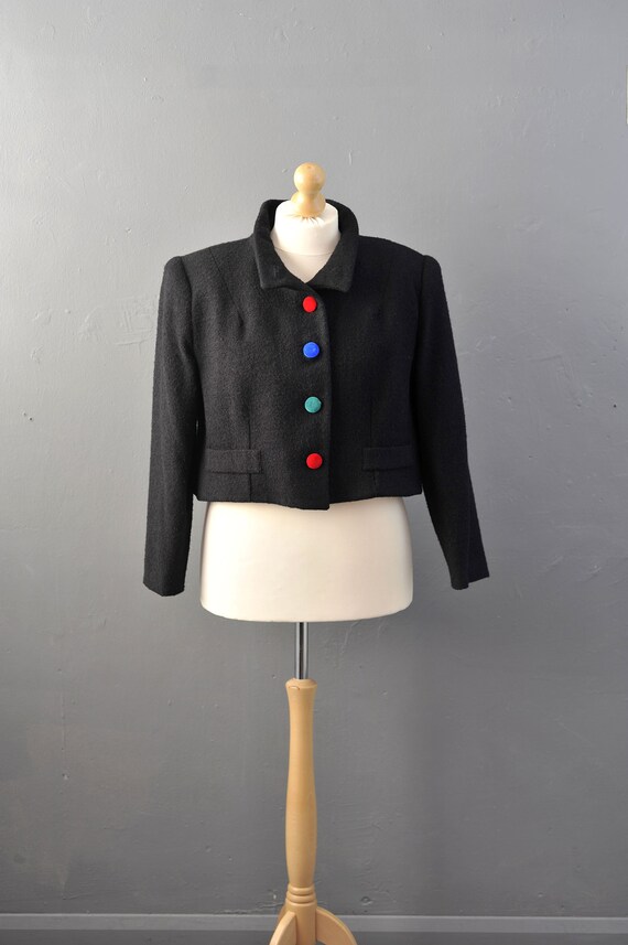 90s Cropped Wool Jacket by Droopy and Browns, Busi