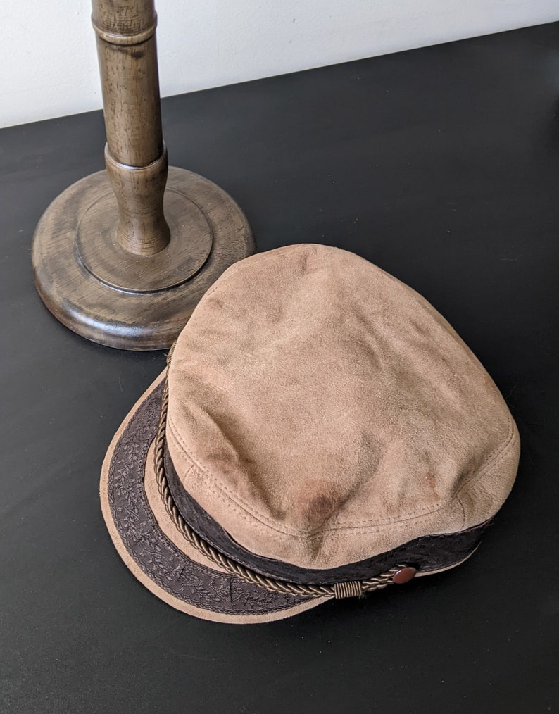 Suede Prinz Heinrich Hat, Prince Henry Sailors Cap, Mens Size Medium - Etsy