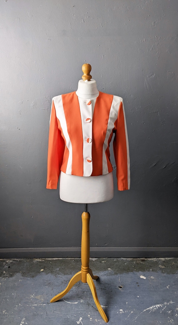 90s Bold Orange Jacket by Jacques Vert, Colourful 