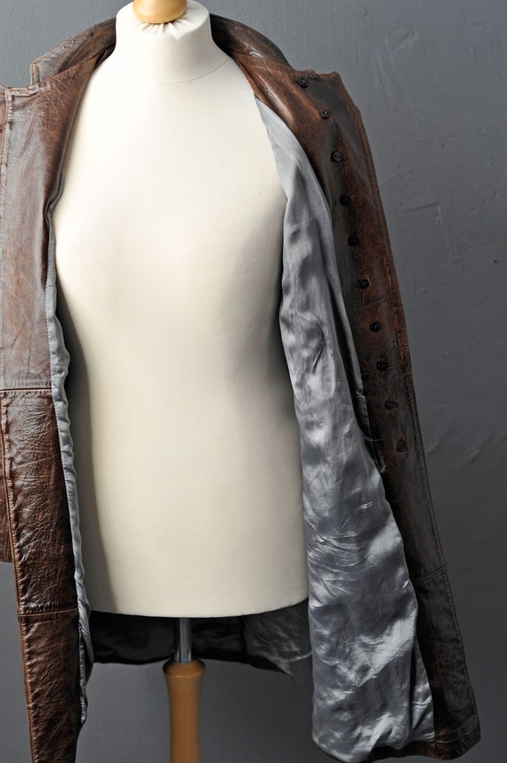 80s Leather Jacket by Iceberg, Eighties Frock Coat, S… Gem