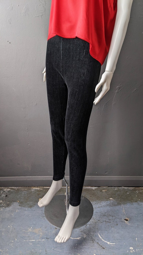 90s Thick Corduroy Velvet Leggings, Size Medium - image 1