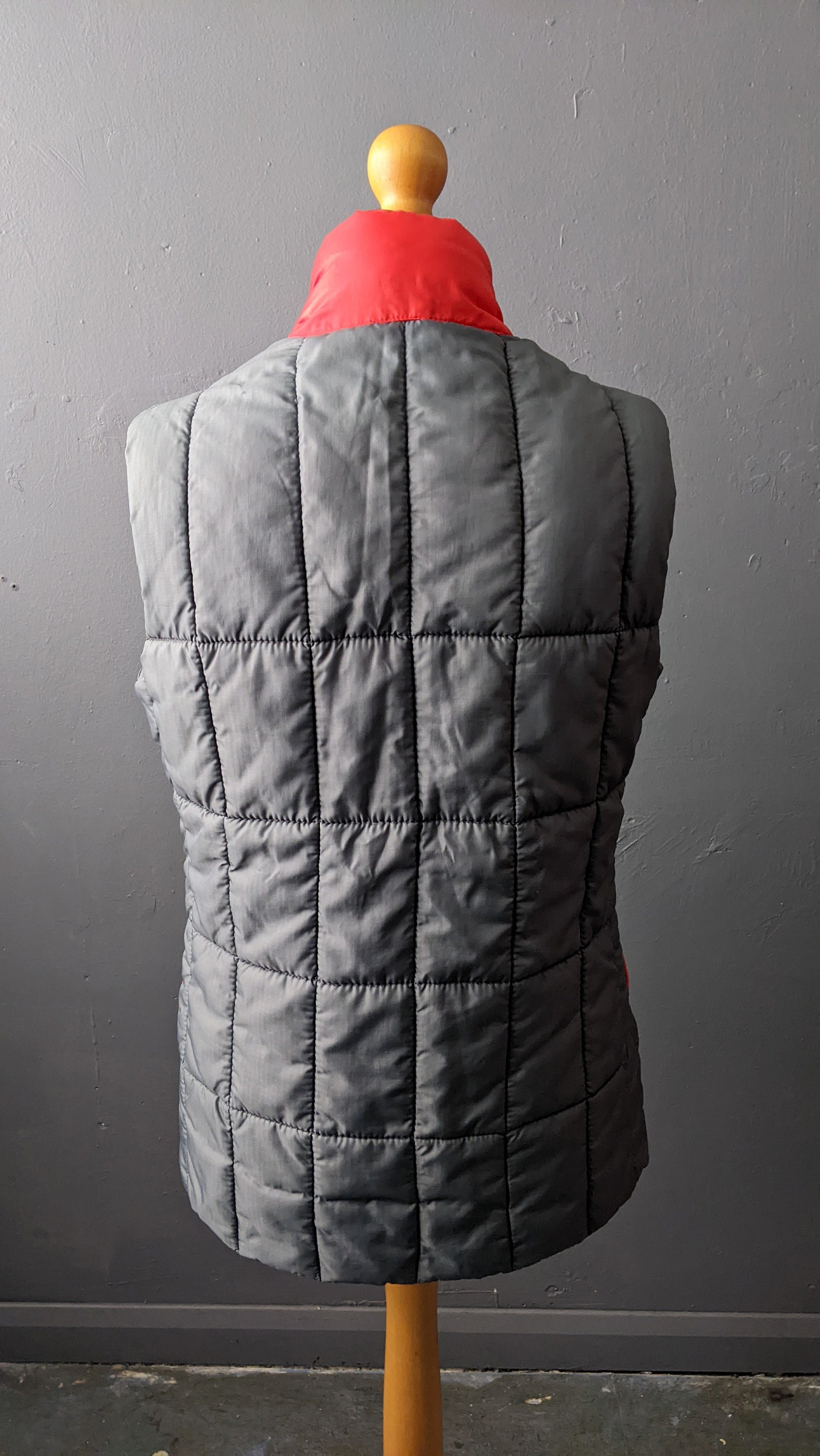 Gilet Rembourré Vintage Années 90 Bleu Taille L - Léger Et Matelassé