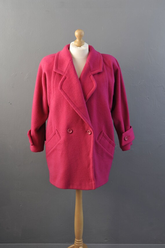 hot pink wool coat