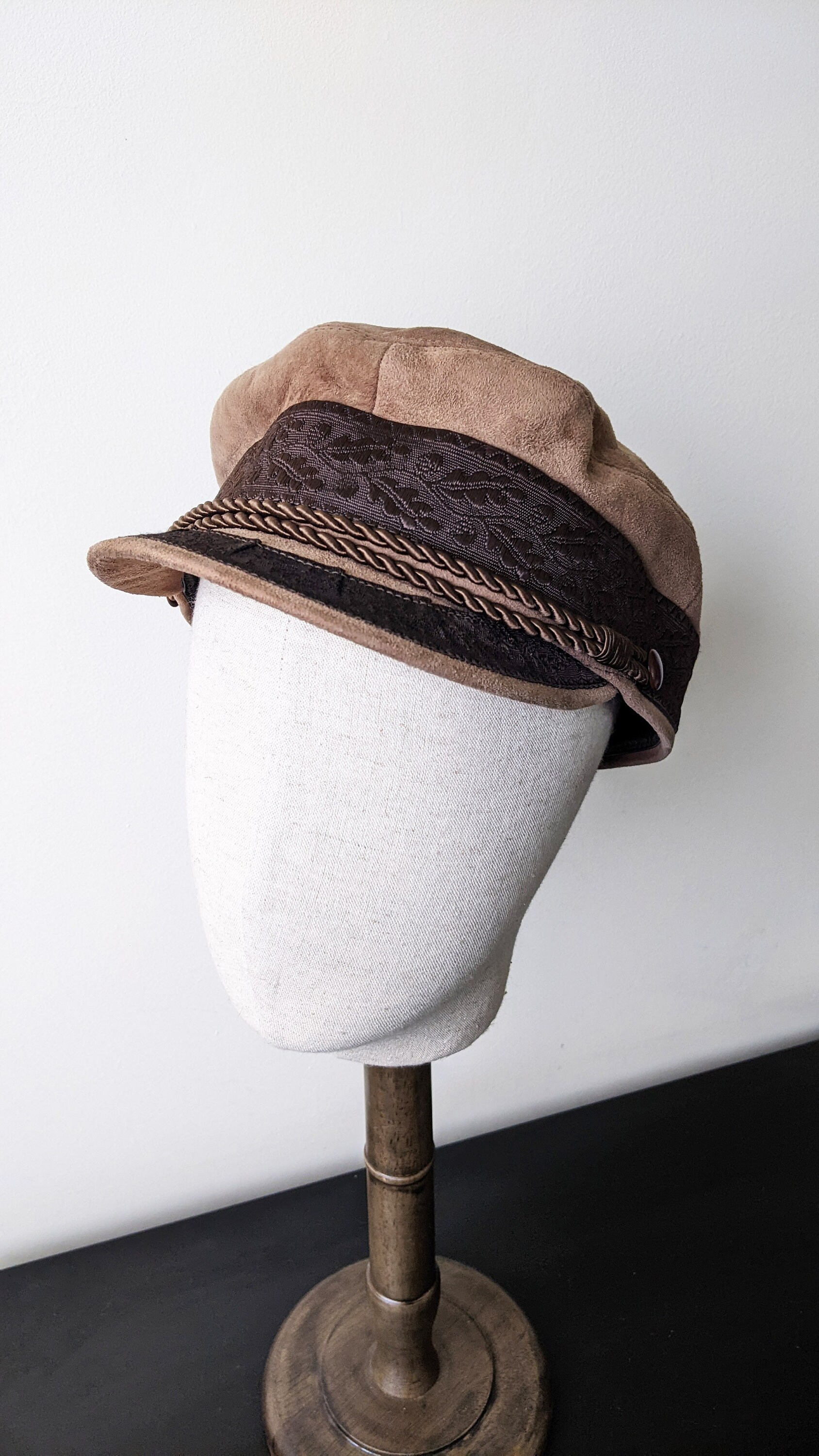Suede Prinz Heinrich Hat, Prince Henry Sailors Cap, Mens Size Medium - Etsy