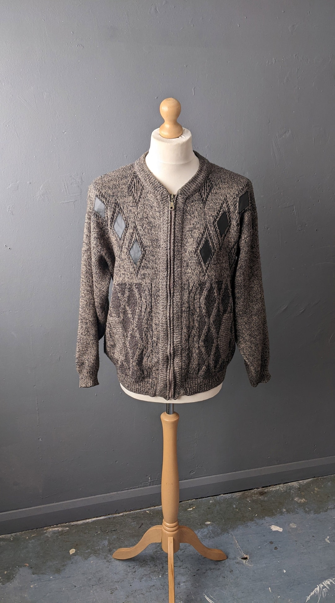 1970's Vintage Tundra Button Down Sweater, Vintage Grandpa
