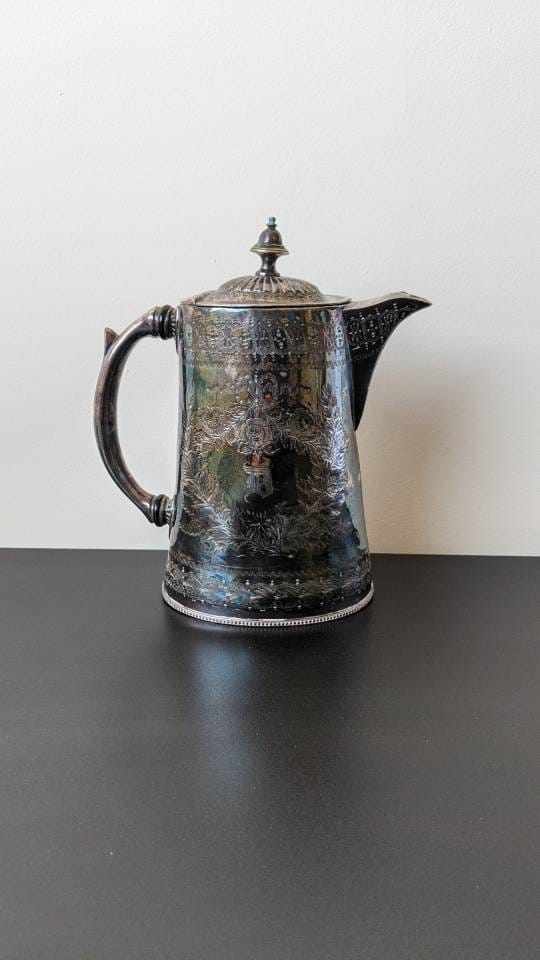 Antique Metal Ornate Detailed Coffee Pot (5002857)