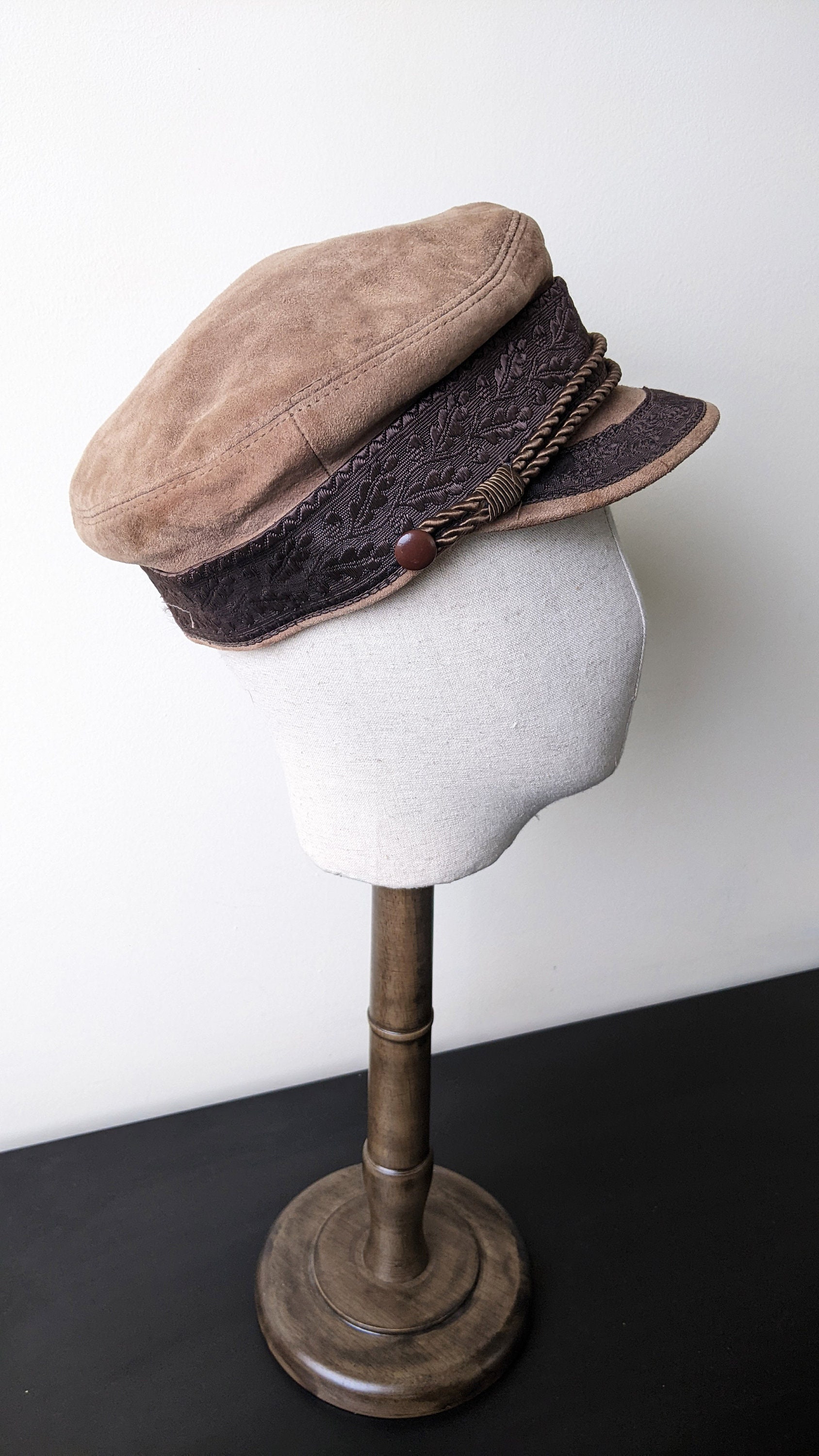 Suede Prinz Heinrich Hat, Prince Henry Sailors Cap, Mens Size Medium - Etsy