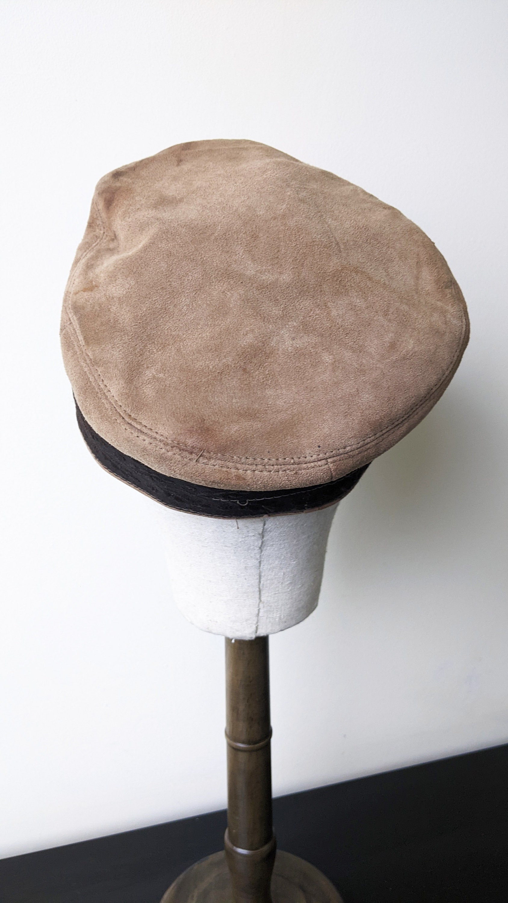Suede Prinz Heinrich Hat, Prince Henry Sailors Cap, Mens Size Medium - Etsy