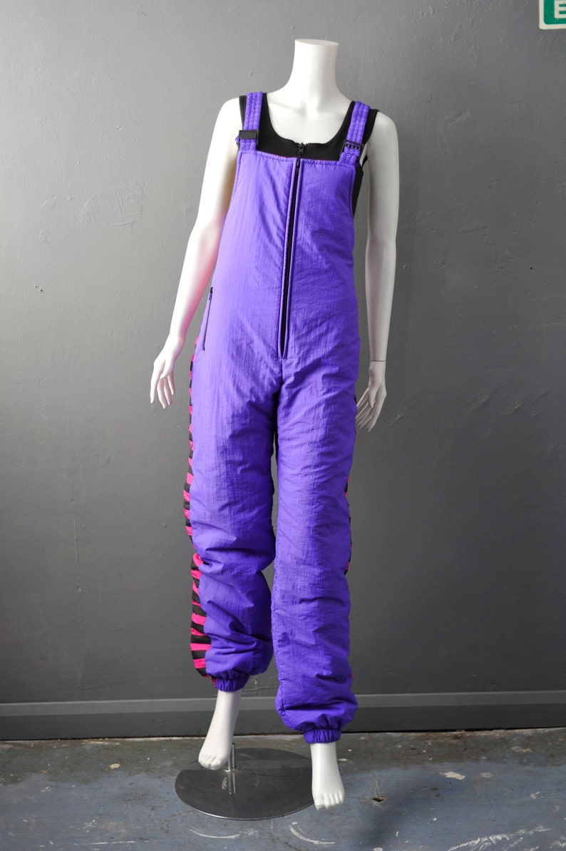 Winter Sports Vintage Ski Salopettes Snow Suit Trousers Snowboarding Dungarees Size Medium