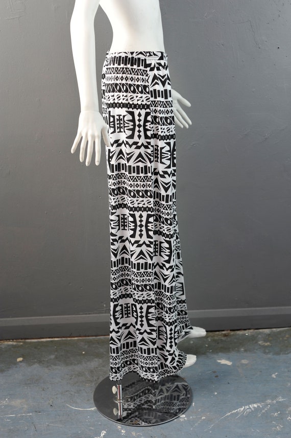 90s Wide Leg Summer Trousers, Retro Tribal Flares… - image 5