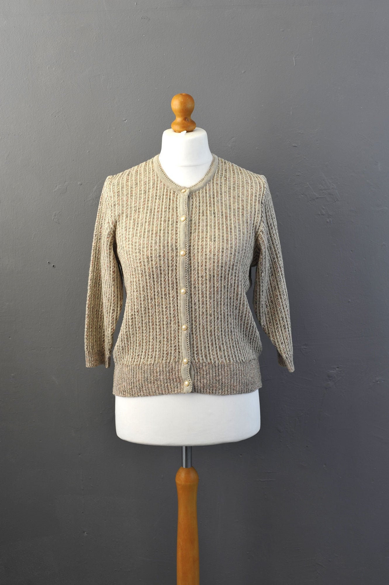 90s Japanese Linen Cardigan Granny Chic Neutral Knit Size - Etsy