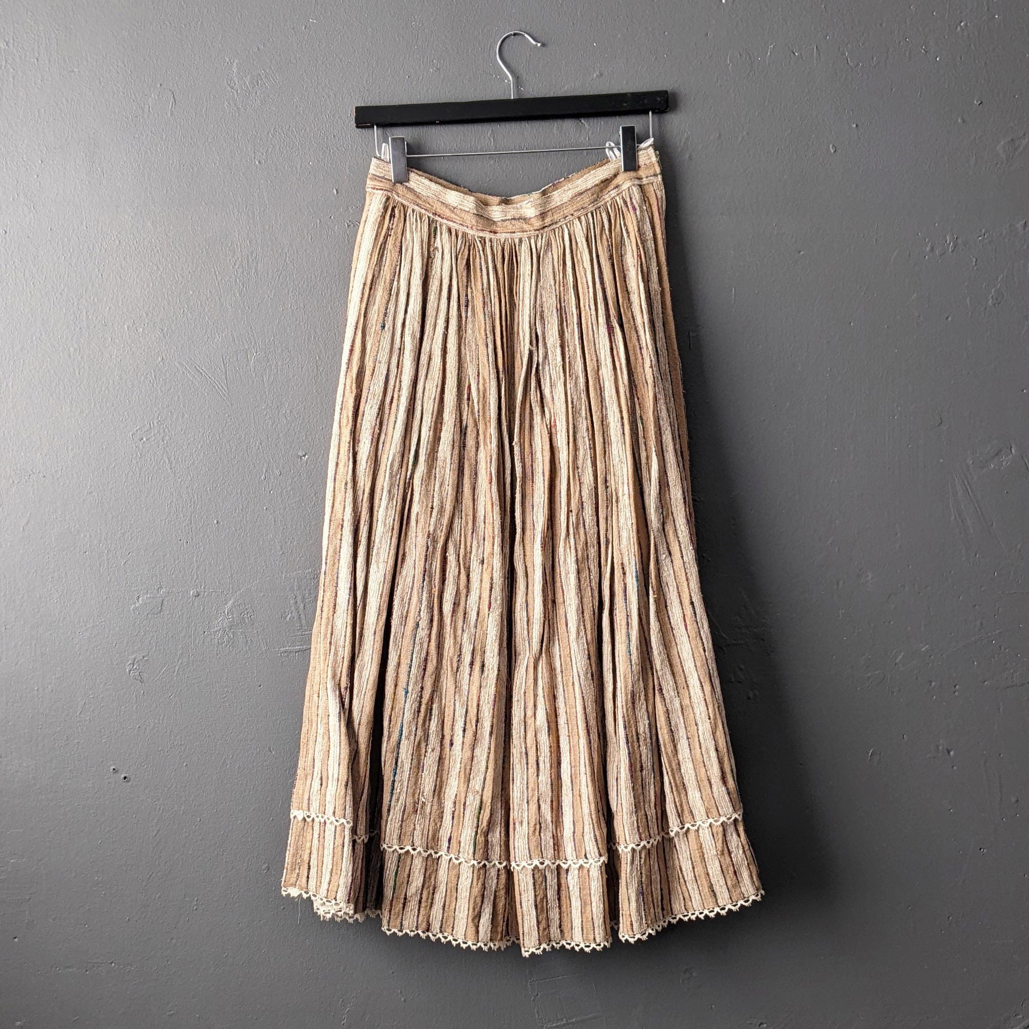 80s Silk Rustic Maxi Skirt by Reis, German Trachtenmode, Size Small - Etsy