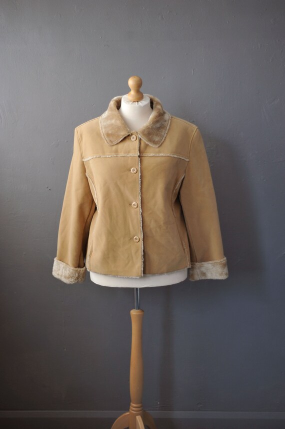 vegan shearling coat