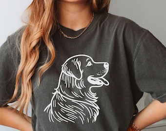 Golden Retriever perro mamá camiseta / Comfort Colors perro mamá camiseta / La vida es camisa dorada / regalo para el amante de los perros / nuevo regalo del dueño del perro / perro mamá