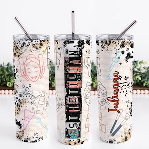 Personalized Esthetician Tumbler | Esthetician Graduation Gifts | Beautician Tumbler | Skincare Specialist Gift | Cosmetologist Tumbler Gift