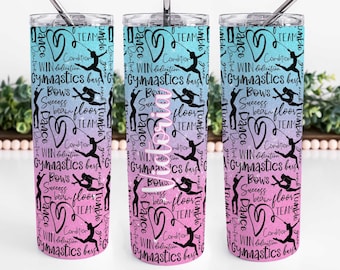 Personalized Gymnastics Tumbler Cup | Gymnast Tumbler | Gifts for Gymnastics Girl | Gymnast Gifts