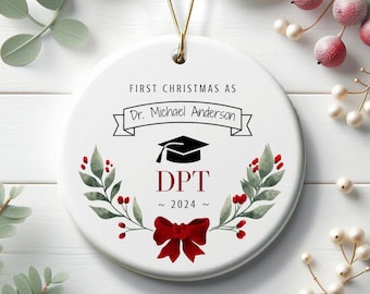 Personalized DPT Graduate Ornament Gift, DPT Therapist Gift,  DPT Keepsake, Doctor of Physical Therapy Ornament, Physical Therapist Gift