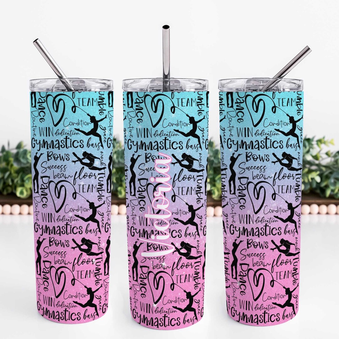 Personalized Gymnastics Tumbler Cup Gymnast Tumbler Gifts for