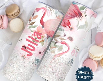 Personalized Flamingo Tumbler | Pink Flamingo Tumbler | Bridal Gifts | Gifts for Her | Bridesmaid Tumbler | Flamingo Tumbler with Name