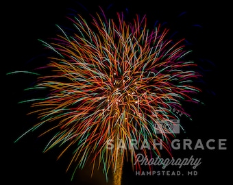 16"x20" Fireworks Fourth of July Print