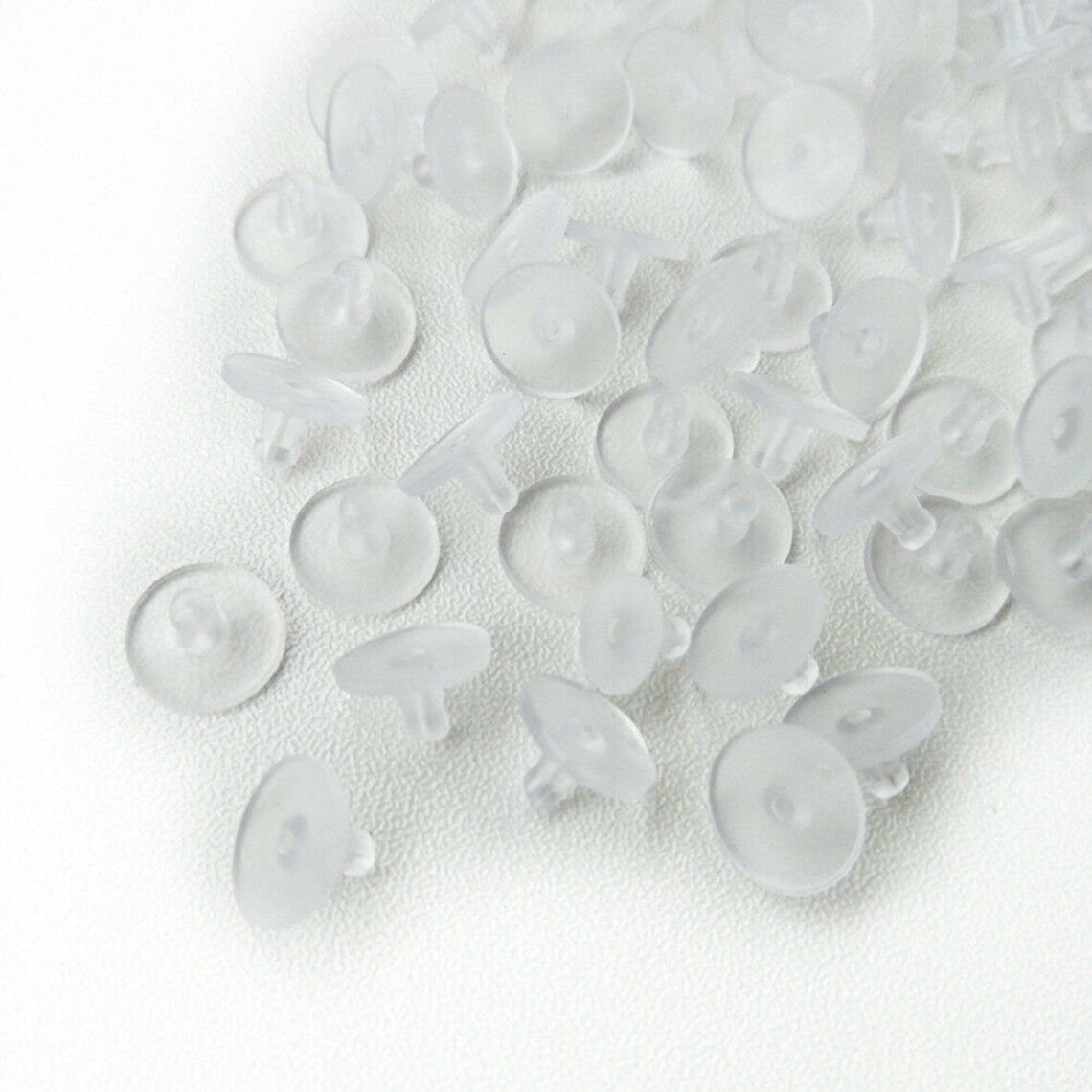 100400 Pcs 11mm Clear Silicone Pierced Earring Cushions Back Etsy