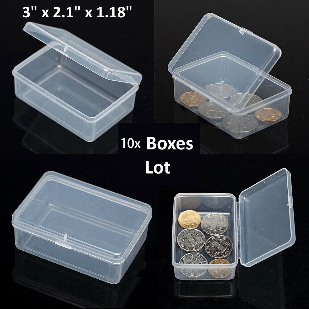 60 Small Plastic Boxes 1.75 X 1.75 Cm X 0.75 craft Organizer