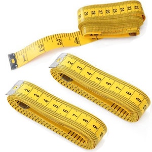 Large Easy to Read Numbers Flexible Fiberglass Soft Tape Measure, Measuring  Tape 120in, 300cm Sewing, Seamstress, Yellow Tailor Ruler Tape 