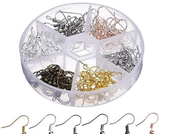 120 Pieces Earring Hooks Ear Wires French Hooks Hypoallergenic Stainless Steel