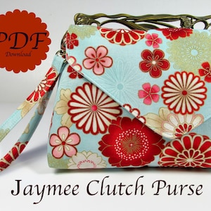Patrón de costura de bolso de embrague PDF / correa de muñeca / bolso de embrague Jaymee